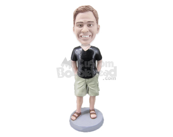 Dude Chilling Out in Shorts and Sandals Personalized Bobblehead Dude Chilling Out in Shorts and Sandals Personalized Bobblehead